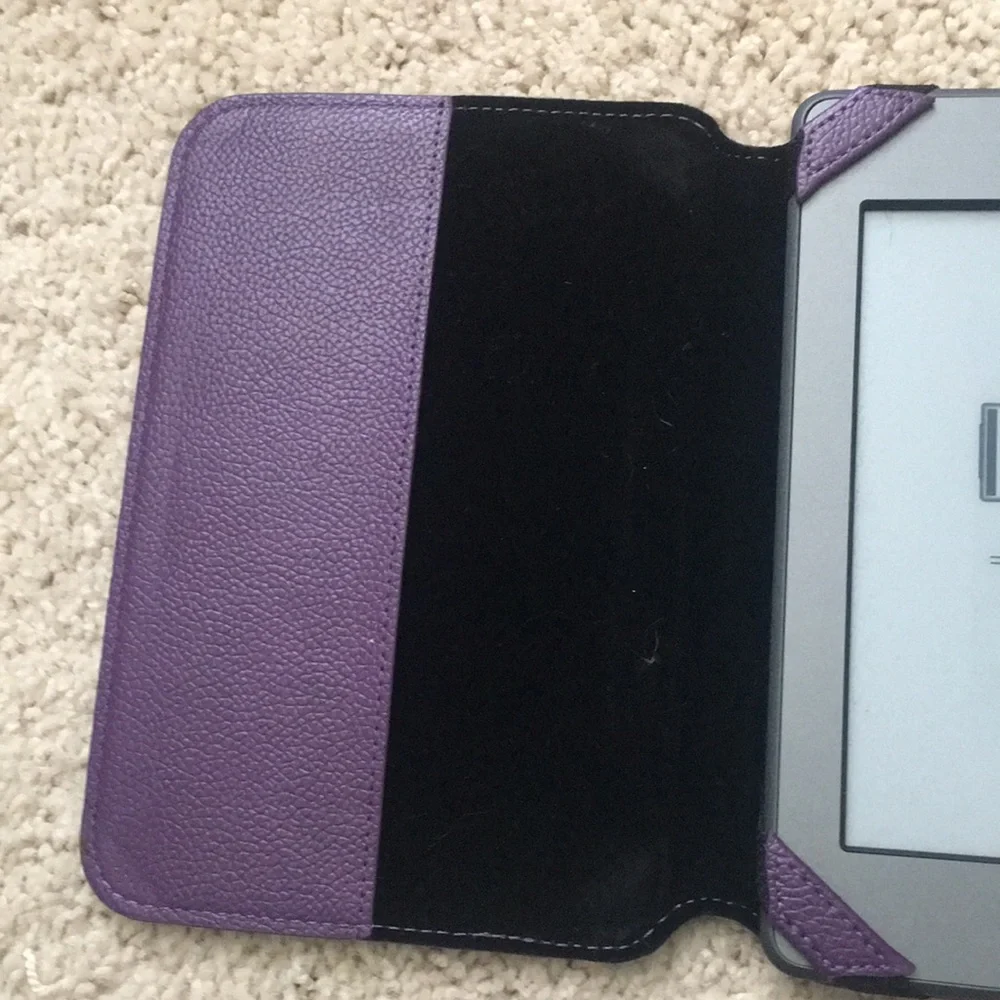 E-reader with Purple Protective Cover